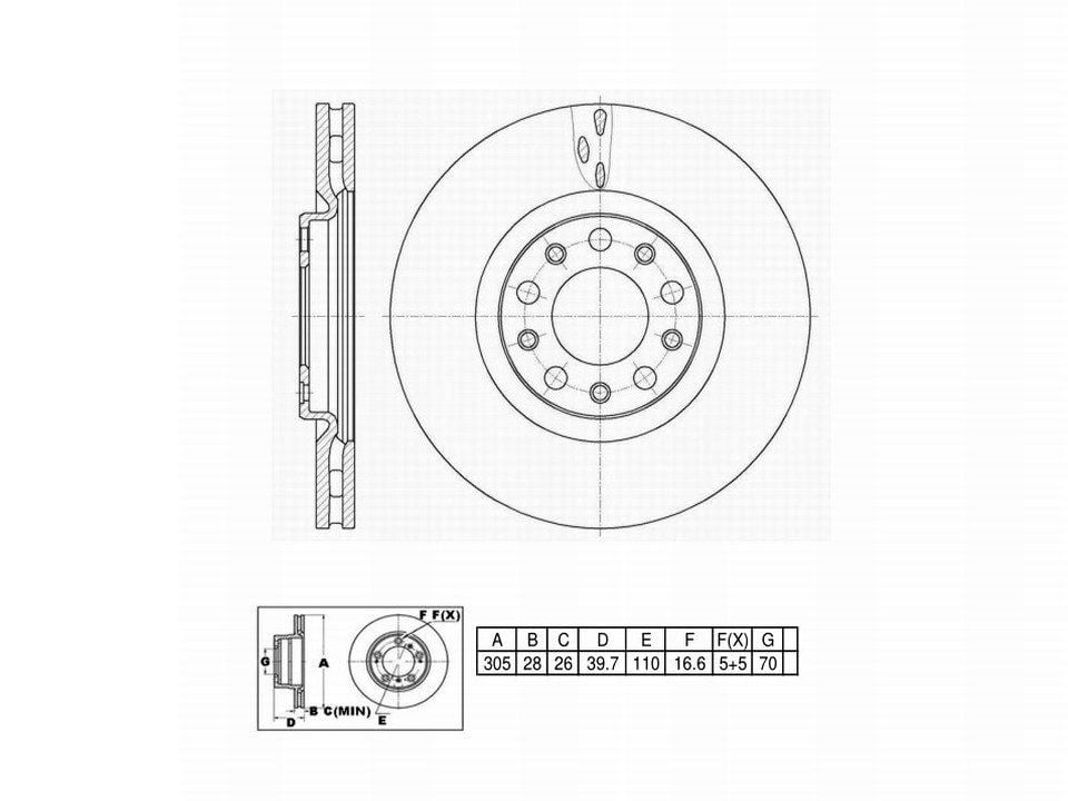 Winstop Brake Rotor, Front WS255758, Jeep Compass 2022-2017