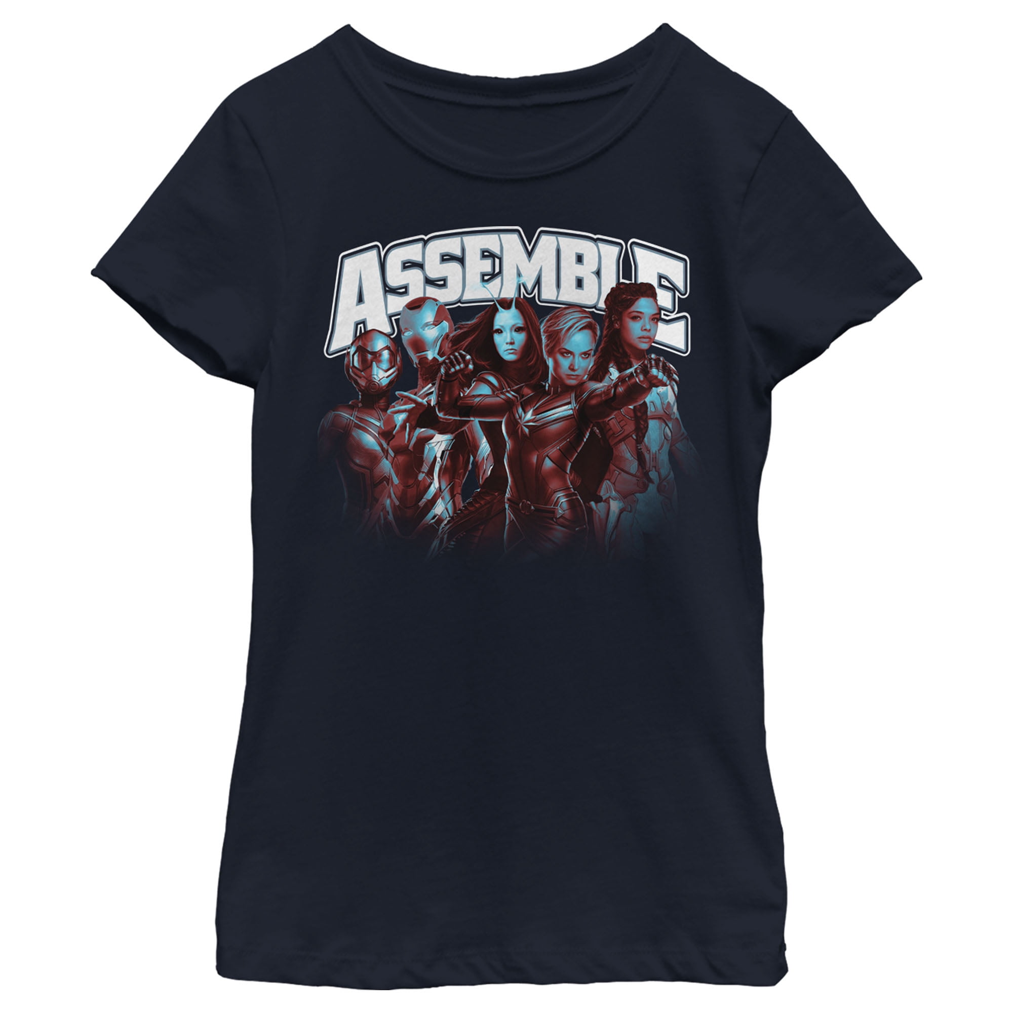 Marvel Marvel Girls' Hero Lineup Assemble TShirt