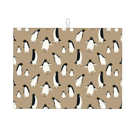 

Jgfou Lovely Penguin Print Dish Drying Mat Large Dish Drying Mats for Kitchen Counter Easy Clean Dish Mat Kitchen Drying Mat 18 x24