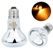Fridja 100W 2 Pack Ceramic Heat Lamp with 1-pcs Digital-Thermometer, Infrared Reptile Heat Emitter Heater Lamp Bulb for Pet Brooder Coop
