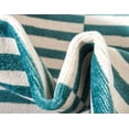 thumbnail image 4 of Unique Loom Williamsburg Collection Area Rug - Striped (8' x 10' Rectangle Turquoise/Ivory), 4 of 7
