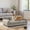 Beige-38", variant on 51" XL Dog Bed Couch, Elevated Large Dog Sofa with Backrest and Armrests, Soft Memory Foam Extra Large Pet Bed with Removable Cushion, Durable Linen Pet Couch Furniture, Dark Gray