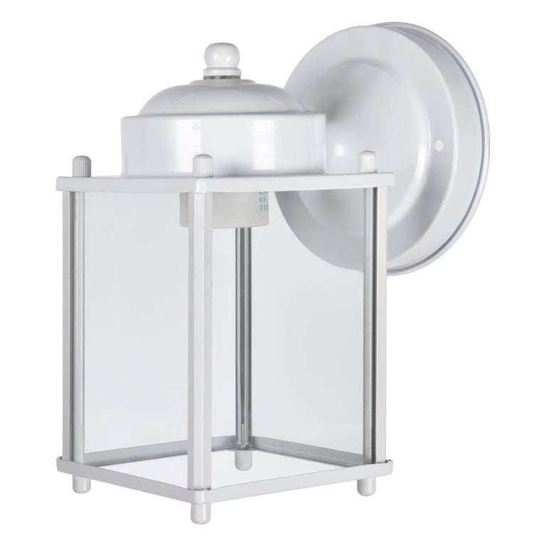 Mainstays Classic Outdoor Wall Light, 8 In, White, Metal photo 7