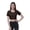 Chocolate Brown, variant on Moomaya Womens Round Neck Crop Top Short Sleeves Summer T-shirt Loose Fit Tops