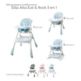 thumbnail image 4 of Silla Periquera D'bebé Eat And Rock Convertible A Mecedora Azul, 4 of 5