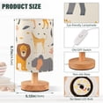 thumbnail image 3 of Giraffes Elephants Deers Lions Grassland Table Lamp with USB Port LED Warm Light Lamp Night Light Home Decor, 3 of 7
