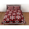 thumbnail image 3 of A cuadros rojos de Navidad Edredón Set Colcha, Dormitorio Ropa de cama con funda de almohada, 3 of 4