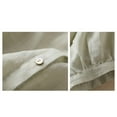 thumbnail image 3 of Women's Collar Lantern Short Sleeve Pleated Shirt Button Down Work Blouse Top, 3 of 5