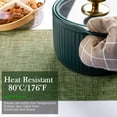 thumbnail image 3 of Evlmd Placemats, Vinyl Woven Place Mats for Kitchen Table Indoor/Outdoor, Washable Wipeable Dining Green Placemats Set of 4, 12x18 Inch, 3 of 7