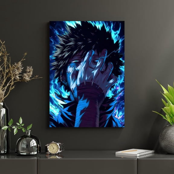 Dabi Poster – Dabi in the Blue Flames | My Hero Academia Anime Print | KREALTA Wall Art 8x12 Inches, UNFRAMED