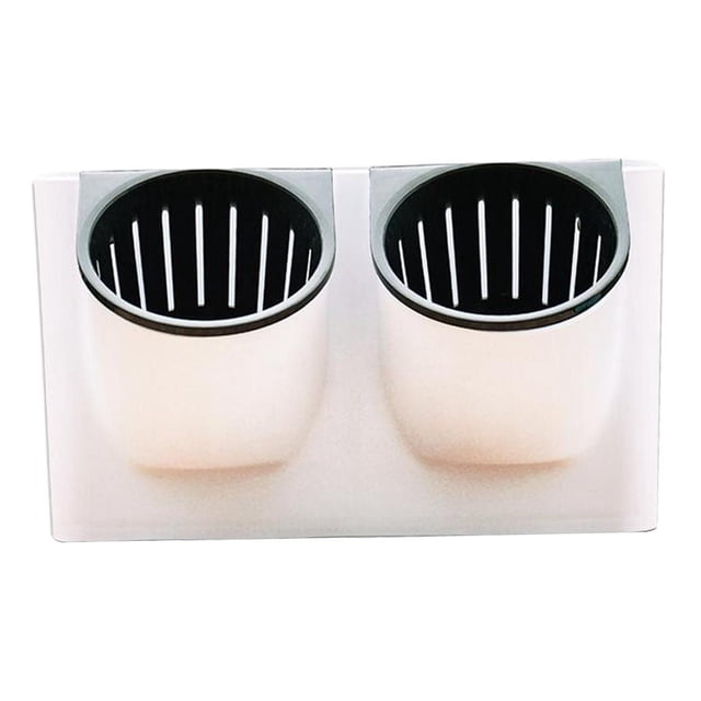 Macetero de pared pequeño de 2 bolsillos Macetas de riego automático Macetas de jardín Patio Patio Plantas Macetas Macetas Contenedor Accesorios Macet Blanco shamjiam Macetas de riego automático