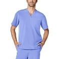 thumbnail image 2 of Adar Addition Scrub Set for Men - Classic V-Neck Scrub Top & Cargo Scrub Pants - A9300 - Ceil Blue - XXS, 2 of 7