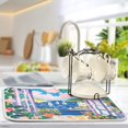 thumbnail image 5 of Yayeee Dish Drying Mat for Kitchen Counter 16"x18" Microfiber Absorbent Pad, Floral Window, 5 of 7