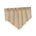 thumbnail image 3 of yotijay 2xValance Triangle for Window Treatment Tier Curtain for Kitchen Cafe Basement Beige, 3 of 9