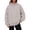 Khaki, variant on Women's Mock Neck Pullover, Oversized Casual Comfort Sweatshirt, Long Sleeve Solid Color Top for Fall Winter Loungewear and Work Outfits Beige S