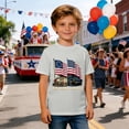 thumbnail image 2 of Hihipz Big Boys 4Th Of July T-Shirt America's 250Th Anniversary USA Flag Print Short Sleeve Crew Neck Patriotic Tee, 2 of 4