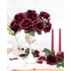 thumbnail image 3 of Ramo de rosas de seda DuHouse de flores artificiales, 10 unidades, color burdeos, 3 of 6
