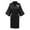 Black, variant on TIMIFIS Women's Short Silky Robes Bridesmaid Bride Party Satin Robes Sleepwear Plus Size Wedding Bridal Party Loungewear Dressing Gowns with 3/4 Sleeve - Spring/Summer
