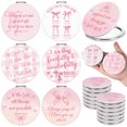 thumbnail image 1 of 12 piezas de mini espejos compactos con lazo rosa, regalos cristianos inspiradores a granel para mujeres, espejo de maquillaje de bolsillo con versículo bíblico redondo portátil, regalos religiosos pa, 1 of 1
