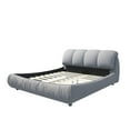 thumbnail image 6 of Queen Size Luxury Upholstered Platform Bed with Oversized Padded Backrest and Solid Wood Frame, 6 of 7