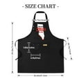 thumbnail image 5 of 2 Pack Adjustable Bib Apron with Front Pocket - Stylish Black Apron Featuring Red & White Map Outline Design with " Check Your ZORAH at " Text - Perfect for Cooking & Chef Use for Men & Women, 5 of 6