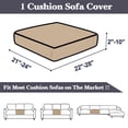 thumbnail image 4 of Sanmadrola Waterproof Couch Cushion Cover for Sectional Sofa,Slipcover Stain Resistant High Elasticity Wear-Resistant Striped Sofa Cover,Khaki 1 Piece Set for Furniture, Children, Pets, 4 of 7