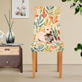 thumbnail image 4 of Yayeee 2 Pack Dining Chair Covers Stretch Parson Chairs Slipcovers Seat Protector, Orange Autumn Leaves, 4 of 6