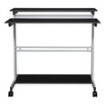 thumbnail image 4 of Stand Up Desk Store Rolling Adjustable Height Two Tier Standing Desk Computer Workstation (Silver Frame/Black Top, 48" Wide), 4 of 7