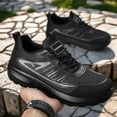 thumbnail image 4 of CPNG Men's Slip-On Walking Shoes Trail Running Shoes Wide Toe Trekking Comfortable Tennis Breathable Non-Slip Hiking Athletic Gym Workout Fashion Sneakers, 4 of 9