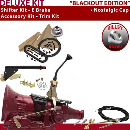 American Shifter C6 Shifter Kit Black 8 in. E Brake Cable Trim Kit for ED1FC