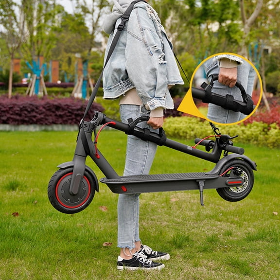 MUSEYA Black Carry Handle Strap for Scooter Portable Nylon Belt Easy Installation