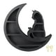 thumbnail image 2 of Estante De Madera Moon Cat, Estante Multiusos De Madera De Cristal Lunar Negro De Múltiples Capas Para El Hogar, 2 of 7