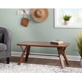 thumbnail image 2 of Folia Mid-Century Modern Bench in Walnut Wood by LumiSource, 2 of 5
