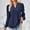 Navy, variant on Womens 3/4 Long Sleeve Summer Tops, Women's Fashion Solid V-Neck Long Sleeve Loose T-shirt Top
