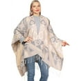 thumbnail image 2 of CoCopeaunt Women Shawl Wraps Tassel Poncho Open Front Sweater Cardigan Blanket Cape, 2 of 6