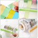 thumbnail image 4 of 1 PC Transparent Adhesive Tape Dispenser Sticky Paper Dispenser 10.3 * 9.1 * 7.1cm Tape Cutter Storage for Office Home School, Green, 4 of 5