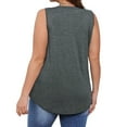 thumbnail image 6 of ZyeKqe Womens V Neck Tank Tops Dressy Casual Sleeveless Shirts Loose Fitted Tee Top Blouses, 6 of 8