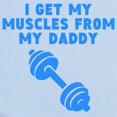 thumbnail image 2 of CafePress - Muscles From My Daddy Body Suit - Baby Light Bodysuit, Size Newborn - 24 Months, 2 of 4