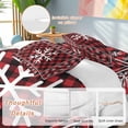 thumbnail image 2 of Winter Christmas Bedding Duvet Cover Set Queen Size 4 Pieces Snowflake Red and Black Plaid Bedding Set with Zipper Closure, 1 Comforter Cover 90x92 Inches 1 Flat Sheet & 2 Pillow Cases, 2 of 7