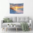 thumbnail image 5 of Creowell Snow Beach Sunset Wall Tapestry for Living Room Bedroom Decor 40x30in, 5 of 6
