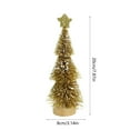 thumbnail image 3 of FastXmas 3.14*7.8" Christmas Tree Tabletop Decorations Brush-like Branches Winter Snow Wood Ornament Small Tabletop Ornament Wood Stand Xmas tree Centerpiece for Home Office Party Holiday Desk Decor, 3 of 6