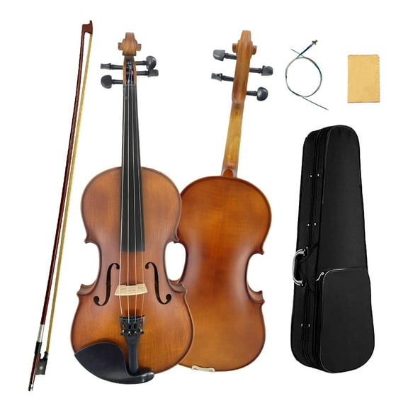 16 inch Viola with Spruce Top, Maple Back & Side, Ebony Fittings,Bow,Case 4 String Acoustic Viola for Students & Adults, Handmade