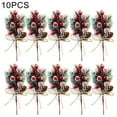 thumbnail image 2 of 10 Pcs Pics de Baies Artificielles de Noël, Bouquet de Branches de Houx en Plastique avec Baies Rouges, Arrangement Floral pour Couronne, Arbre, Centre de Table, Hauteur 5.9 Po 0.44 Lb, 2 of 5