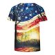 thumbnail image 4 of Fiudx Tops para Mujer Top/Camisa de Cuello Redondo de Manga Corta con Cuello Redondo Estampado para Mujer, 4 of 5