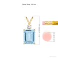 thumbnail image 3 of ANGARA Natural 3 ct Aquamarine Solitaire Pendant with Diamond in 14K Yellow Gold for Women (Size-10x8mm) | March Birthstone, Anniversary, Jewelry Gift for Women | Natural Aquamarine Necklace, 3 of 7