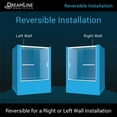 thumbnail image 3 of DreamLine Infinity-Z 56-60 in. W x 60 in. H Semi-Frameless Sliding Tub Door and QWALL-Tub Acrylic Backwall Kit Clear Glass, 3 of 12