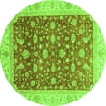 thumbnail image 1 of Ahgly Company Indoor Round Oriental Green Modern Area Rugs, 8' Round, 1 of 4