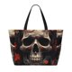 thumbnail image 2 of Fotbe Vintage Butterfly Flower Skull Bolsa de Viaje para Playa - Resistente al Agua, Bolsa Tote de Gran Capacidad y Ligera con 7 Bolsillos para Mujeres y Hombres, 2 of 7