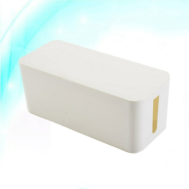 TEHAUX Cable Management Power Cord Storage Box Scratch Resistant Plastic 1Set