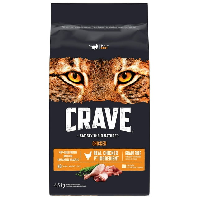Crave Real Chicken High Protein Dry Cat Food 4.5kg